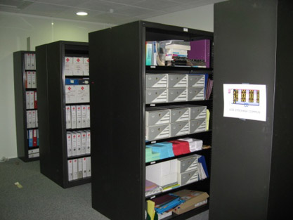 Nouveaux magasins d'archives actives mis en place et opérationnels à chaque étage
